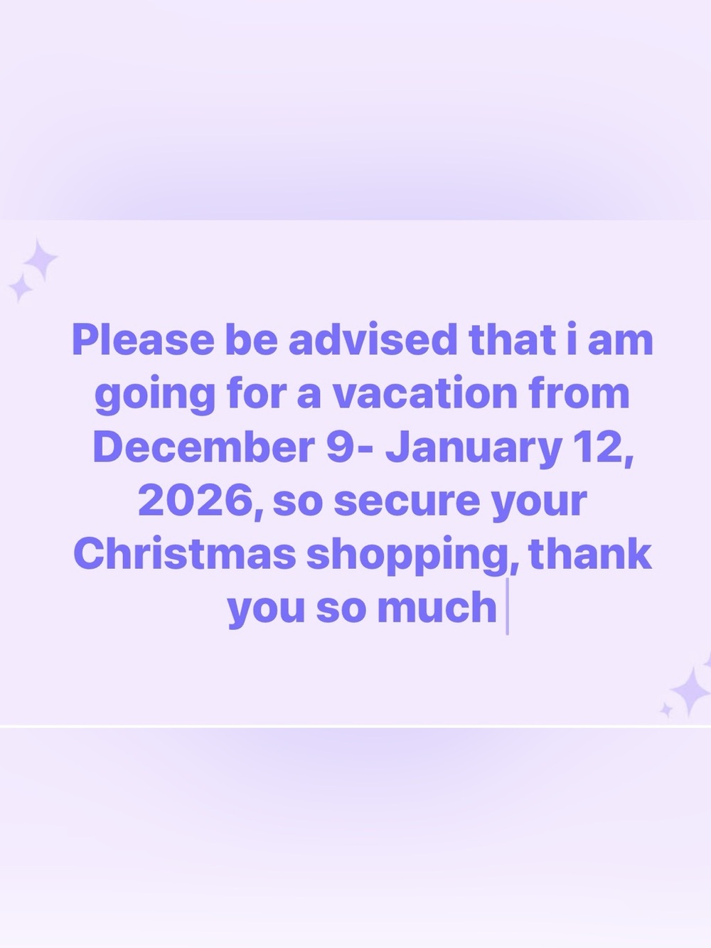 Memo to all shoppers